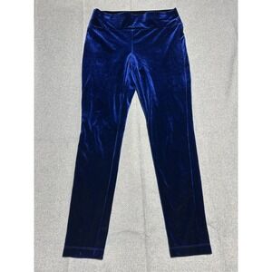 INC International Concepts Pants Womens 10 Blue Velvet Pull On Leggings
